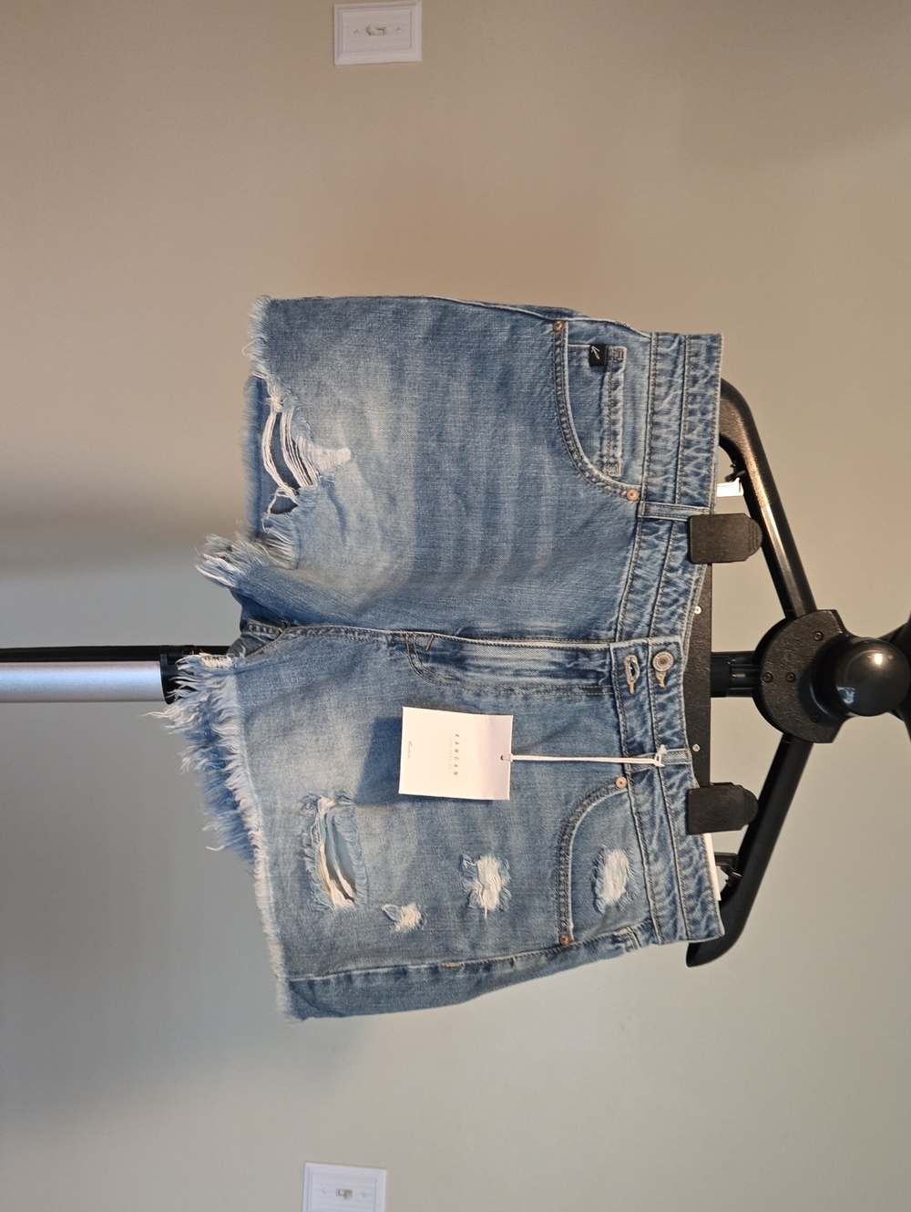 KanCan Light Blue High-Rise Denim Shorts